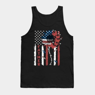 Fathers Day American Flower Tank Top